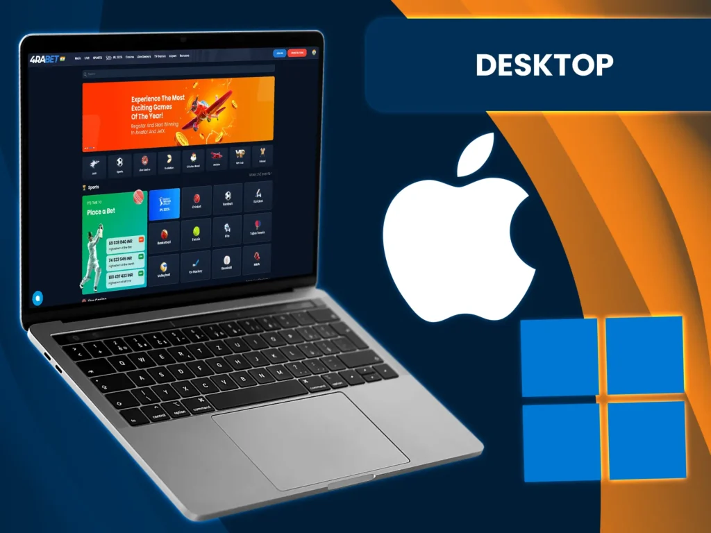 Desktop users also enjoy the smooth operation of 4rabet.