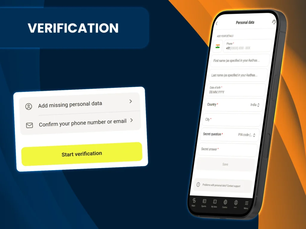 Parimatch verification is required for withdrawals for security reasons.