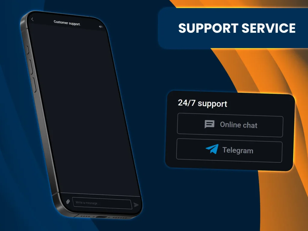You can contact PinUp's 24/7 support via live chat, email or Telegram.