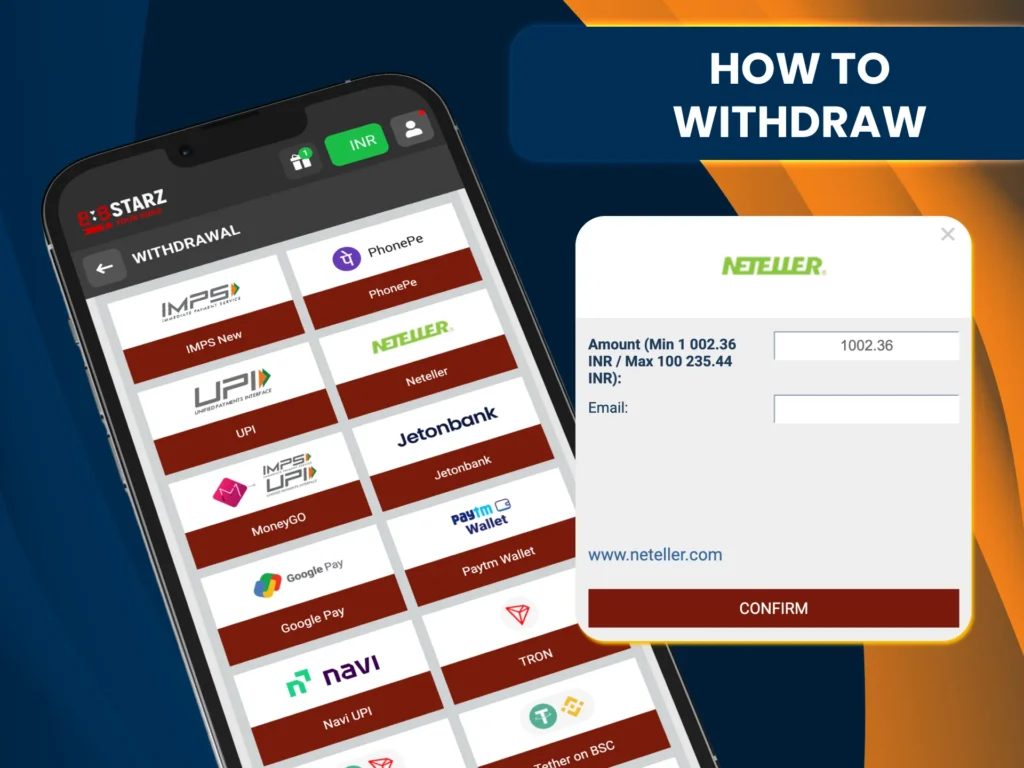 Withdraw funds from 888Starz using verified methods.