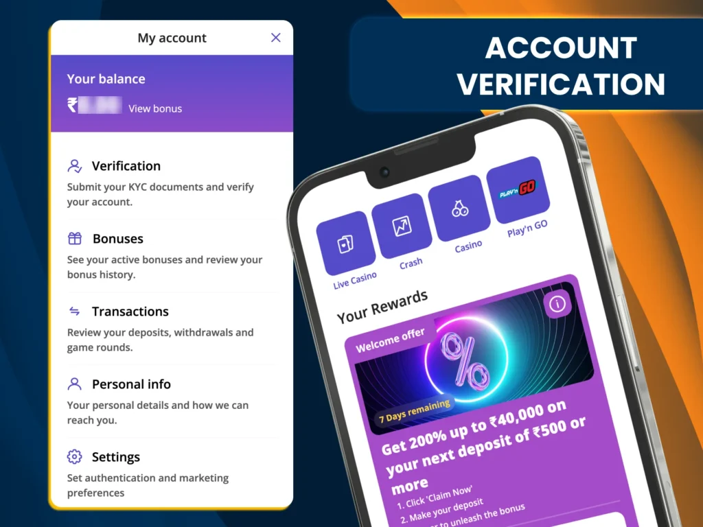 Verify your Casino Days account with ID and address proof before withdrawing.