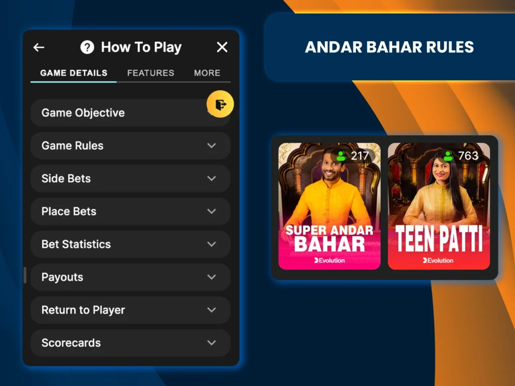 Take a responsible approach to learning the rules of Andar Bahar.