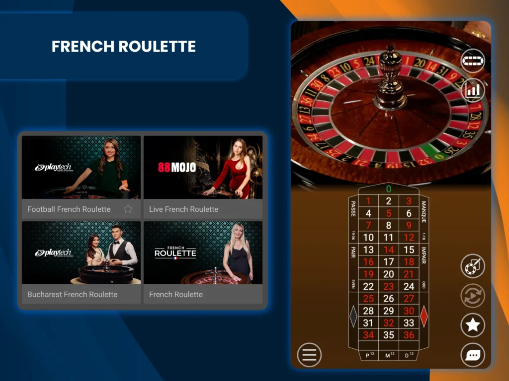 Demonstrate your intuition and instinct when playing French Roulette.