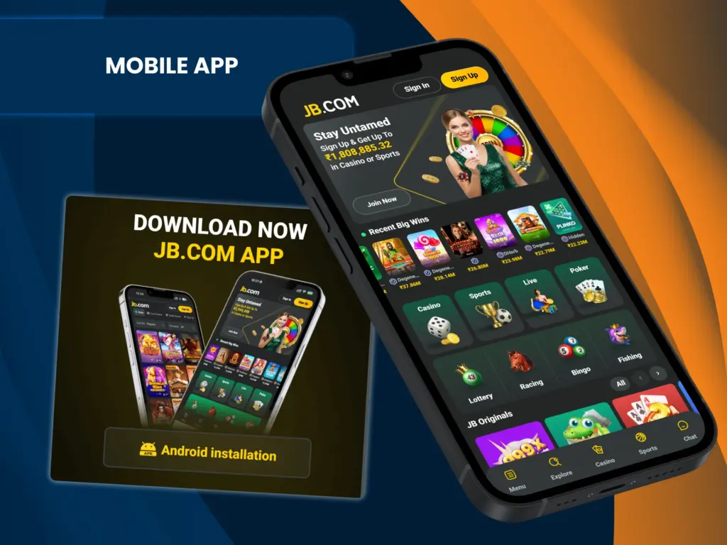 Download the JB Casino app for Android and iOS.