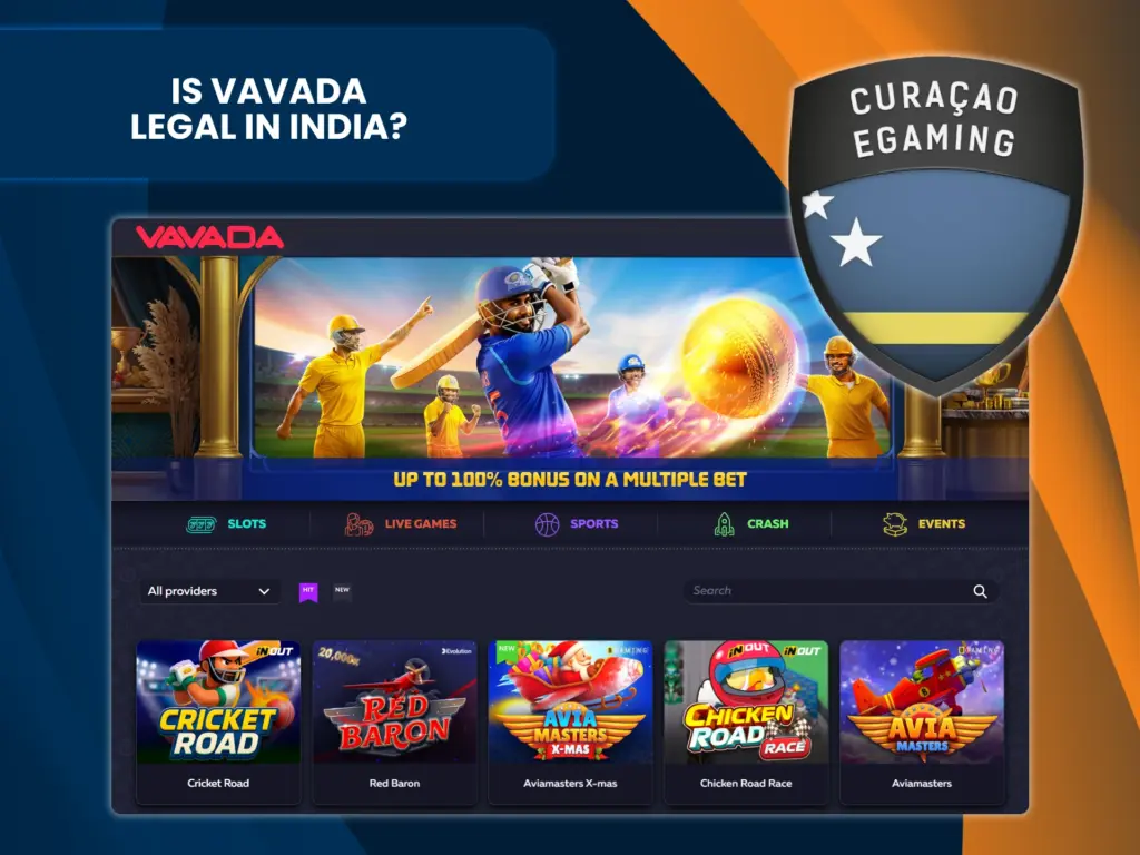Vavada is an official platform and is legal for Indian players.